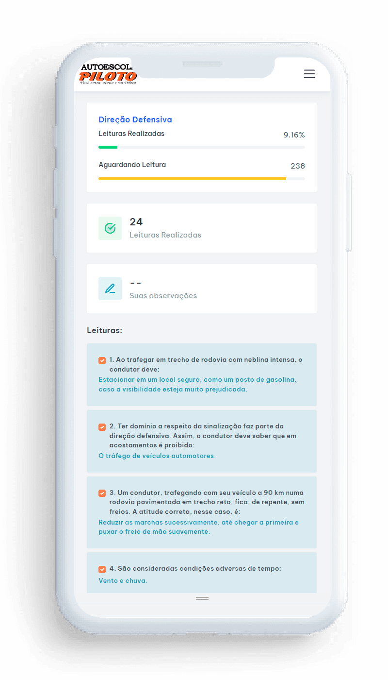 Acompanhe seu progresso atravs de qualquer dispositivo